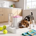thumbnail image 5 of CHJK Automatic Dog Cat Feeder and Water Dispenser Combo, 1.2L Large Capacity Pet Food and Water Station with Integrated Bowl for Multiple Pets (Pink), 5 of 6