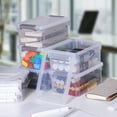 thumbnail image 2 of 3.2 Qt Small Storage Bin with Lid 8 Packs Clear Plastic Crafting Storage Box for Kids 9"L*6.7"W*4.H, 2 of 6