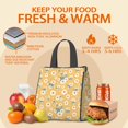 thumbnail image 5 of Daisy Pioneer Flower Yellow Pattern Insulated Lunch Bag for Women Men, Large Portable Soft Cooler Tote, Thermal Food Storage Bag with Pearl Cotton, 8.66L, 8.75"x5.75"x9.5", 5 of 6
