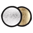 thumbnail image 1 of Accessoires 30cm/12 Pouces Réflecteur Rond Argent & Or 2-en-1 Pliable Portable pour Studio Photographie avec Sac de Transport, 1 of 7