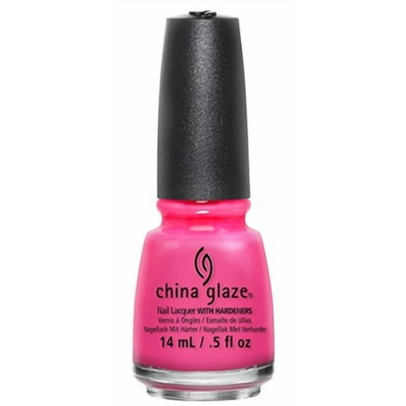 China Glaze Nail Polish With Hardener, Pink Voltage 1006