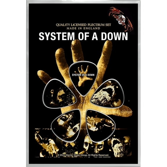 Razamataz System of a Down 1mm Guitar Picks, 5-Pack, One Size