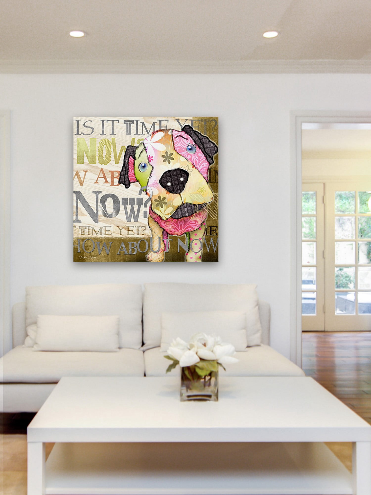 "Now Puppy" Painting Print on Wrapped Canvas