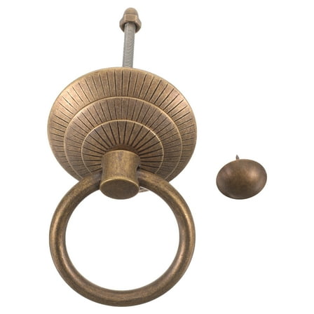 ifundom Front Door Accessories Golden Round Door Knocker 1Pcs