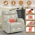 thumbnail image 3 of Aemeios Swivel Power Recliner Chair with Massage and Heat, Single Timing Massage Rocking Chair with USB Port and Cup Holders, Rocker Sofa with Storage Space for Living Room Home Theater, Camel, 3 of 10