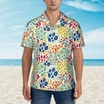 thumbnail image 4 of Goofa Cartoon Flowers Hawaiian Shirt for Men, Unisex Summer Beach Casual Short Sleeve Button Down Shirts,Aloha Tropical Floral print shirt-Medium, 4 of 9