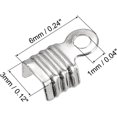 thumbnail image 2 of Fantastic 200 Pcs Embouts de Cordon Pliables, Embouts de Terminators 3x6mm pour Fabrication de Ruban en Cuir, Ton Rhodié 3x6mm Assurant une Utilisation Longue Durée. Ne Ratez Pas!, 2 of 5