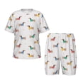 thumbnail image 1 of Fotbe Dachshund Dog Puppy Pijama Estampada de 2 Piezas para Niños – Ropa de Dormir de Manga Corta Cómoda para Niños y Niñas, Camiseta y Shorts de Algodón-3X-Large, 1 of 6