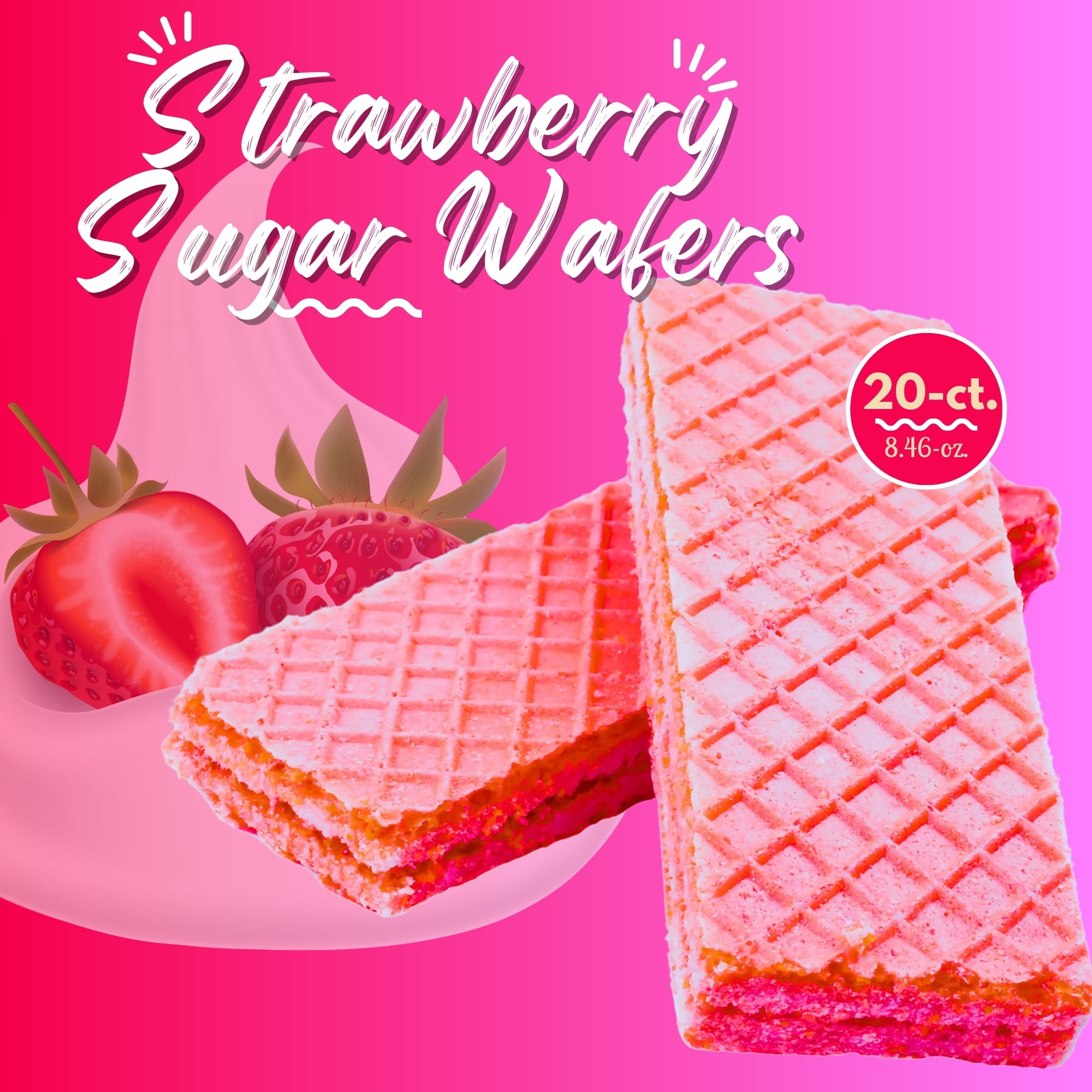GHorizons Colombina, Strawberry Sugar Wafer Cookies, 8.46 oz