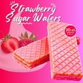 thumbnail image 2 of (2) Strawberry Sugar Wafer Cookies, 8.46 oz (20ct Pack) Crispy Layered Wafers Flavored Cream School Lunch Party Snacks, 2 of 7