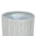 thumbnail image 7 of LuxenHome Gray Cement and Faux Wood Top Indoor Outdoor Side and End Table with Storage, 7 of 7