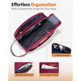 thumbnail image 6 of WANDF Large Toiletry Bag for Women,Travel Bag for Toiletry with 5 Mesh Pockets,Water-Resistant Wide Opening Cosmetic Organizer Makeup Bag with Wet Pocket,Bathroom Bag for Ladies(Red-B), 6 of 10