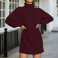 thumbnail image 2 of Arlun Womens Oversized Mini Sweater Dress Turtleneck Batwing Long Sleeve Ribbed Knit Loose 2025 Fall Winter Casual Pullover Short Dress Soft Comfort Stylish Outfits XXXL, 2 of 7