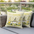 thumbnail image 3 of Lemon Dwarf Outdoor Pillow Covers Pack of 2 Welcome Green Leaf Summer Yellow Background Waterproof Throw Pillow Covers Decorative Cushion Cases for Patio Garden Tent Balcony Couch 24x24 inch, 3 of 9