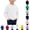 White, variant on YOUYEDIAN Kids Crewneck Sweatshirt Toddler Long Sleeve Tops Lightweight Fall Pullovers for Boys and Girls