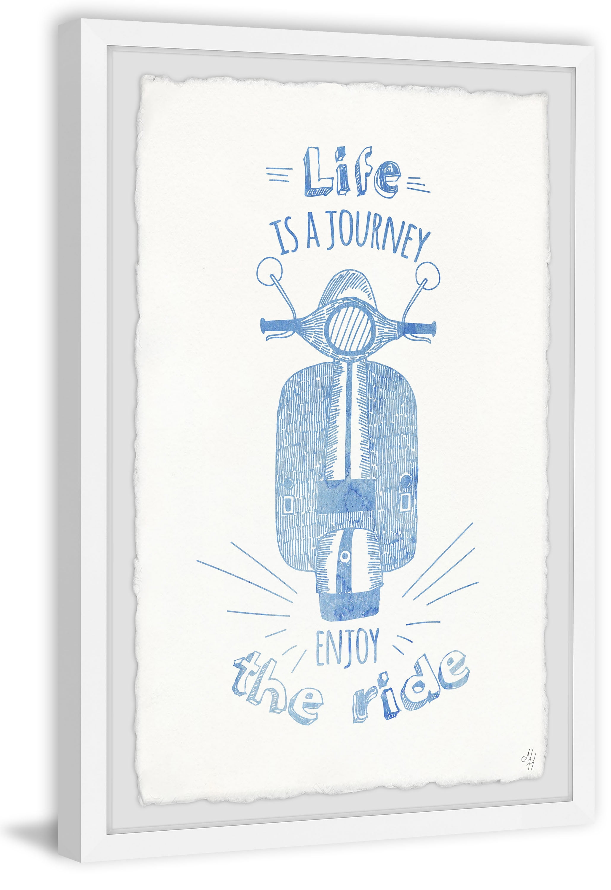 Marmont Hill Life Is A Journey, Enjoy The Ride Framed Wall Art, 16.00" x 1.50"
