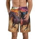 thumbnail image 1 of Balery a herd of horses Traje de Baño Estilo Hawaiano para Hombre, Shorts de Secado Rápido con Bolsillos-Large, 1 of 6