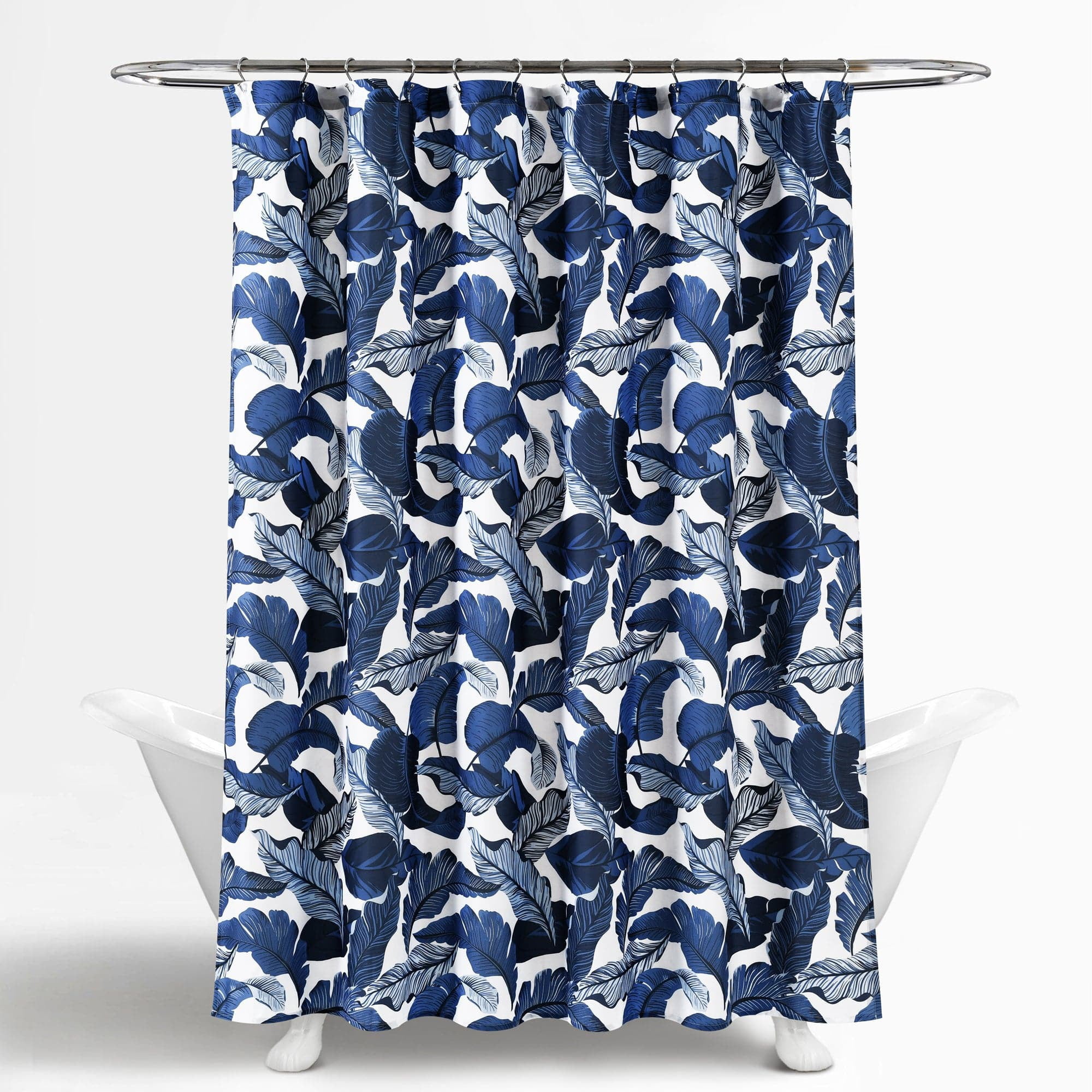 Lush Decor Tropical Paradise Shower Curtain Navy/Blue Single 72x72