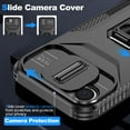 thumbnail image 3 of Dteck for iPhone 16e Case with Camera Protection Sliding Cover + Lanyard, Military Grade Drop Protection Rugged Shockproof Cover with Kickstand 6.1 inch 2025,Black, 3 of 9
