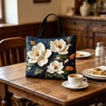 thumbnail image 6 of Quilted Tote Bag for Women, 12x12in Vintage Digital Print Shoulder Bag with Zipper, Large Capacity Foldable Shopping Tote, Tear-Resistant Polyester Handbag for Commuting Travel & Daily Use, 6 of 8