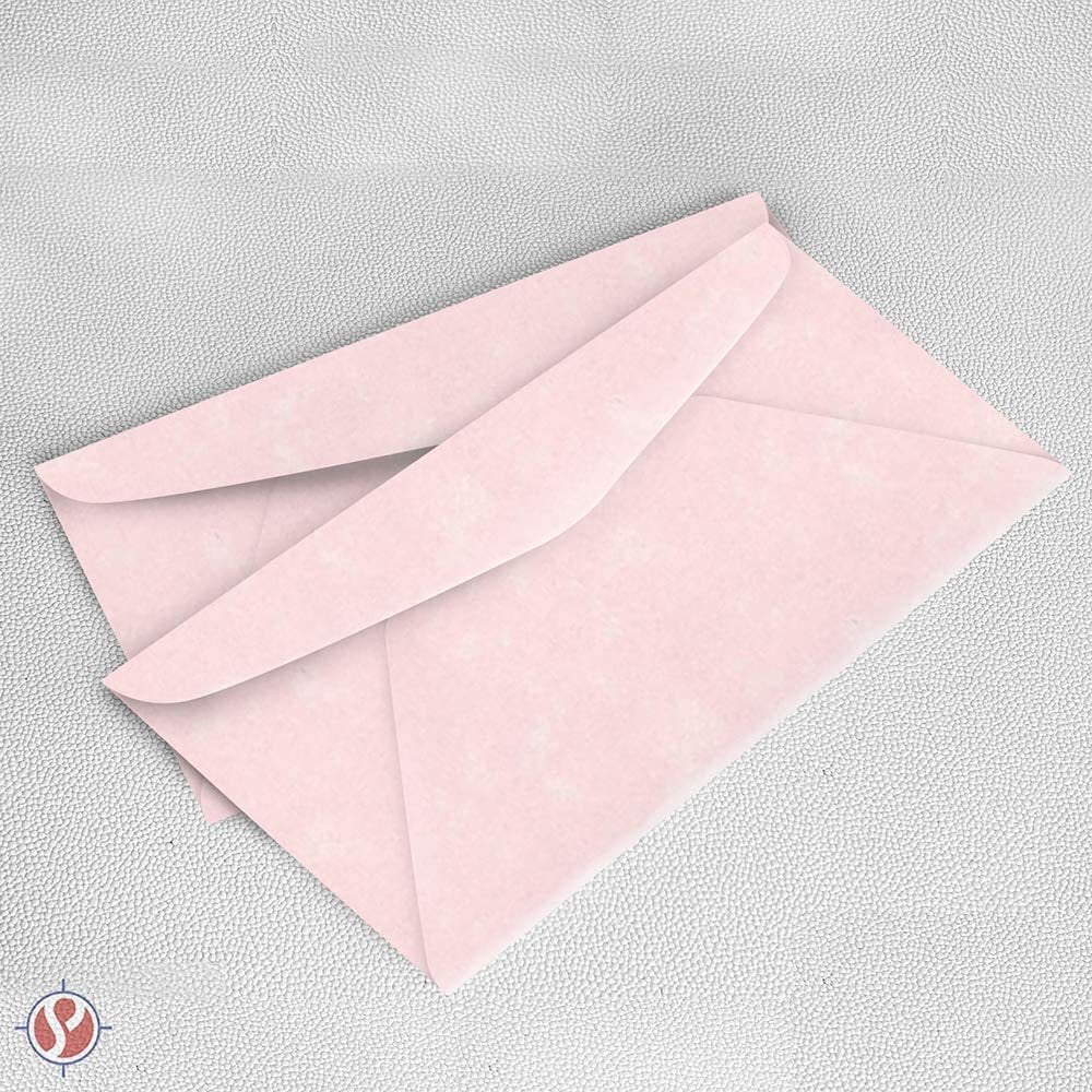 Premium Parchment #10 Business Envelopes - for Invitations, Greetings, Holiday, Office, Invoices, Letters, Mailings| 4 1/8 x 9 1/2 Inches | 500 Per Pack (Ice Pink)