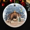thumbnail image 5 of Oh Holy Night Nativity Religious Christmas Ornament, Birth of Jesus Decoration, 5 of 6