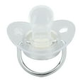 thumbnail image 1 of Silicone Baby Pacifier Silver A-Z Letters Safe BPA Free One Piece Seamless Pacifier with Lid for Infant 6-18 Months, 1 of 7
