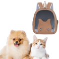 thumbnail image 1 of Runquan Dog Backpack Carrier for Dogs Puppy Rabbits Carrying Bag for Camping Outdoor brown, 1 of 8