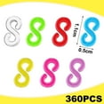 thumbnail image 2 of 360pcs S Clips Loom Band Clips Plastic Connectors Refills Bracelet Loom Clips for Loom Bracelets, 2 of 6
