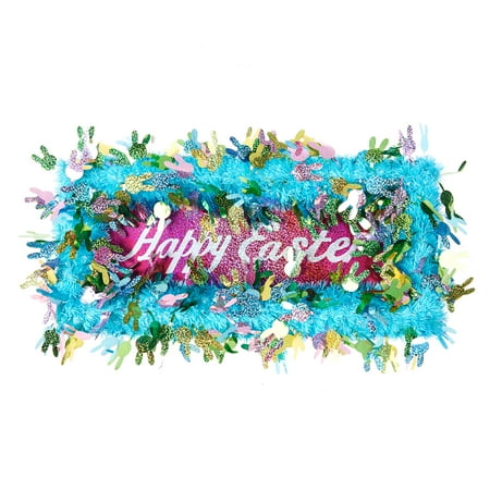 Way To Celebrate Easter Blue Tinsel Banner