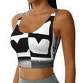 thumbnail image 2 of Saiise Geometry Dash Print Crop Tops Sports Bra For Women Workout Cropped Tank Top Yoga Shirts Athletic Undershirts -XX-Large, 2 of 7