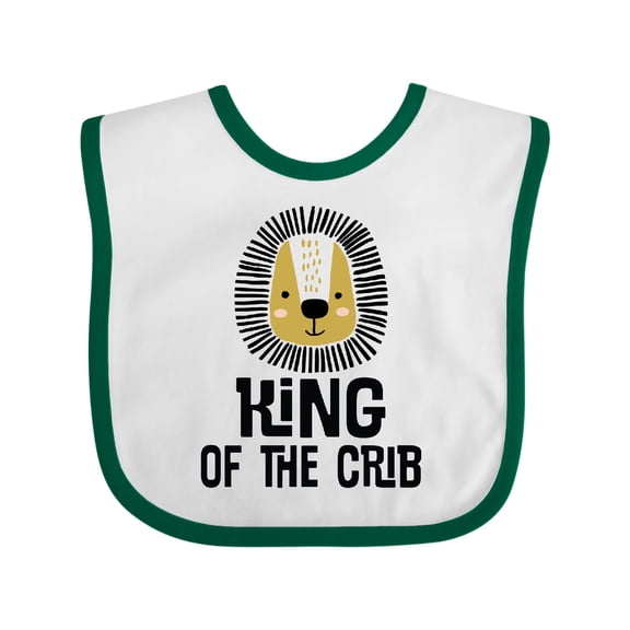 Inktastic King of the Crib Boys Lion Boys Baby Bib
