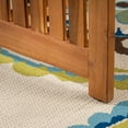 thumbnail image 6 of Brendon Outdoor 6 Piece Acacia Wood Chat Set with Cushions, Brown Patina, Dark Teal, 6 of 7