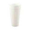 Dart Foam Drink Cups, Hot/Cold, 24oz, White, 500/Carton -DCC24J24
