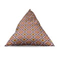 thumbnail image 4 of Tribal Lounger Chair Bag, Patchwork Style Traditional Pattern Colorful Repeating Diagonal Elements, High Capacity Storage with Handle Container, Lounger Size, Marigold and Ruby, by Ambesonne, 4 of 5