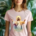 thumbnail image 5 of He Is Risen T-Shirt | Faith Quote T-Shirt | Risen Jesus Christian T-Shirt for Men and Women, Dark Heather, Size M, 5 of 6