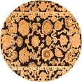 thumbnail image 1 of Ahgly Company Indoor Round Abstract Orange Modern Area Rugs, 8' Round, 1 of 4