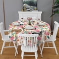 thumbnail image 2 of Chihuahua Dog and Flower Round Tablecloth 60"x60",Wrinkle Wipeable Table Cloth for Kitchen Dining Room Picnic Patio Party, 2 of 6