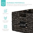 thumbnail image 5 of Best Choice Products Set of 2 16in Woven Water Hyacinth Pantry Baskets w/ Chalkboard Label, Chalk Marker - Black, 5 of 7