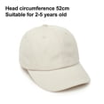 thumbnail image 2 of Gorra de béisbol de poliéster con perfil para niños, gorra informal para exteriores con lengua de pato, sombrero para el sol con ala curvada de color sólido, color beige, 2 of 6