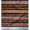 thumbnail image 1 of Soimoi Satin Silk Fabric Ikat Southwestern Printed Craft Fabric by The Yard 42 Inch Wide, 1 of 1