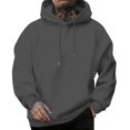 thumbnail image 1 of toraway Chandails en Molleton pour Hommes Col Rond Graphique Hiver Mode Automne et Hiver Décontracté Impression Lettre Partie Pull à Capuche Manches Longues Pull à Capuche TTTG, 1 of 4
