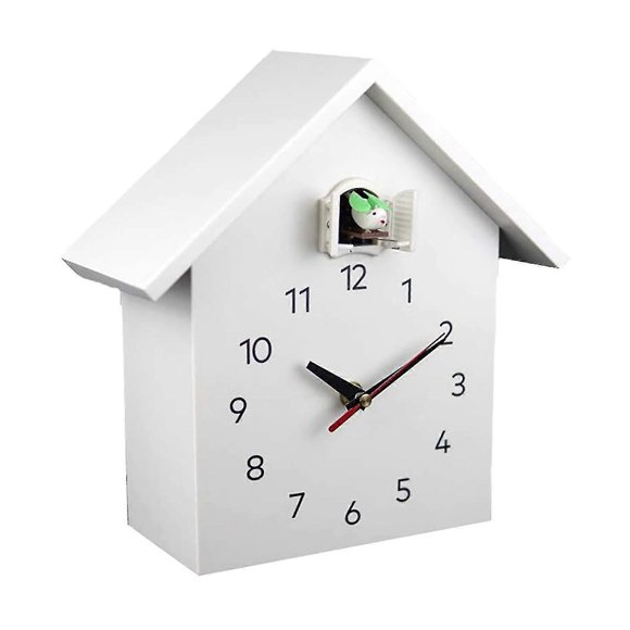 Büyük Guguklu Saat, Guguklu Saat - Beyaz Kuş Evi, Minimalist Modern Tasarım 2 Şubat - Mükemmel Hediye