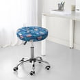 thumbnail image 7 of Gukieu Watercolor Ships Print Round Chair Cover, Dust-proof and Non-slip Bar Chair Protective Cover, Suitable for Bars, Restaurants, Offices-12 inch, 7 of 7