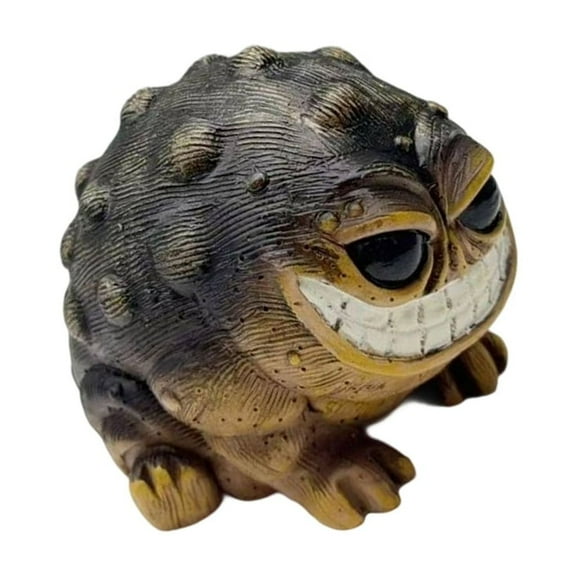 Funny Smiling African Rain Frogs Toads Miniature Statue Resins Ornament For Indoor and Outdoor Garden Decoration Gift
