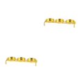 thumbnail image 2 of Transemion Candle Holder Candlestick Ghee Lamp Menorah Meditation for Study Restaurant Gold 16×5×3cm 2Set, 2 of 6