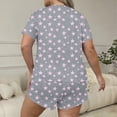 thumbnail image 6 of Fengactive Women's Plus Size Pajama Set Cute Cartoon Print Sleepwear Short Sleeve Top and Shorts Loungewear, 6 of 6