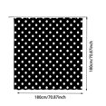 thumbnail image 2 of Polka Dot Shower Curtain Colorful Retro Cute Spot Vintage Fabric Decorative Bathroom Curtains with Hooks,180X180cm, 2 of 4