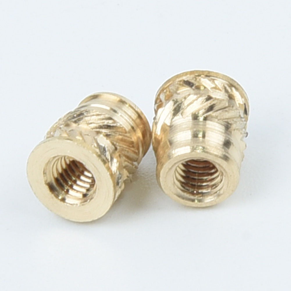 Brass Knob Inserts & METRIC Steel Set Screws Hex Cup Head for 1/4" 6.4mm Shaft 