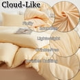 thumbnail image 4 of MorroMorn Comforter Set King Size, 4 Pieces All Season Bedding Sets, Soft Bed Set with 1 Down Alternative Duvet Insert 104×90 Inches, 2 Pillow Cases & 1 Deep Pocket Fitted Sheet (King, Cream), 4 of 6